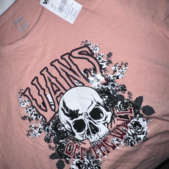 NWT Vans skull/flower print t-shirt - Picture 5 of 5